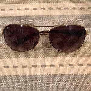 Ray Ban Aviators— Brown Gradient with Gold Metal